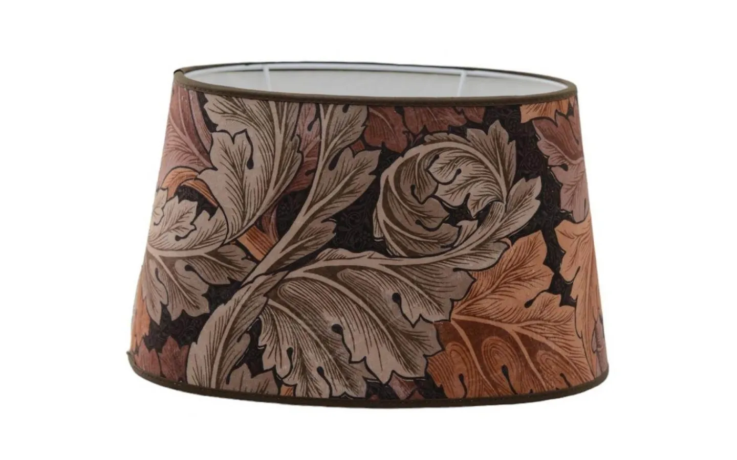 Ovala Lampskärmar < Hallbergs Acanthus Velvet Oval Lampskärm 20cm Acorn William Morris