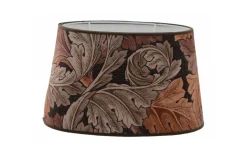Ovala Lampskärmar < Hallbergs Acanthus Velvet Oval Lampskärm 25cm Acorn William Morris