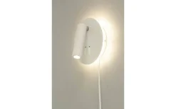 Sovrum|Läslampor-Aneta Ace Vägglampa LED 6W+3W 3000K Vit