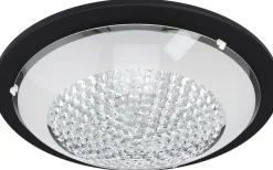 Plafonder-Eglo Acolla Plafond 37cm 3000K 16W Kristall/Svart