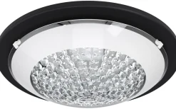 Plafonder < Eglo Acolla Plafond 29cm 3000K 11W Kristall/Svart
