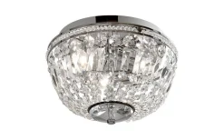 Badrumslampor Tak|Kristallplafonder-ArmaturHantverk Adelsö Kristallplafond Ø33cm Krom