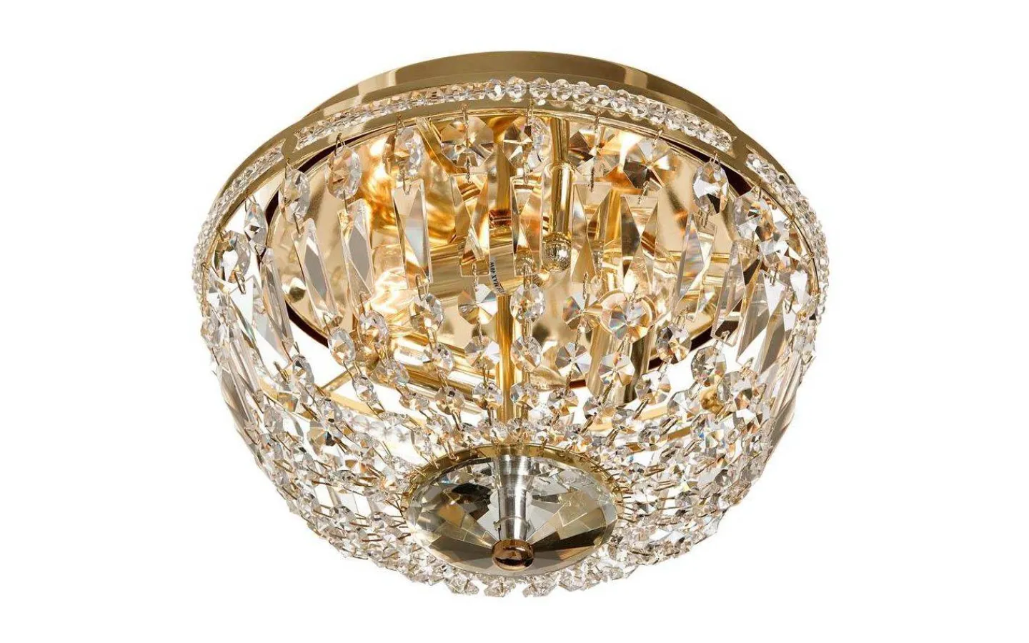 Badrumslampor Tak|Kristallplafonder < ArmaturHantverk Adelsö Kristallplafond Ø33cm Mässing
