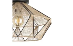 Plafonder < Eglo Adwickle Plafond 44,5cm Jute/Svart