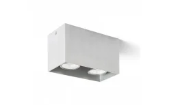 Avlånga Takspotlights|Takspot Med 2 Lampor < Rendl Agate II Takspotlight Borstad aluminium 2xGU10
