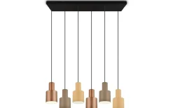 Avlånga Taklampor < Trio Lighting Agudo hänge 6-st E27 multicolor