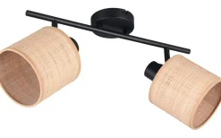Takspot Med 2 Lampor < Reality Aimee Spotlight 2-delad E14 naturfärg/bast