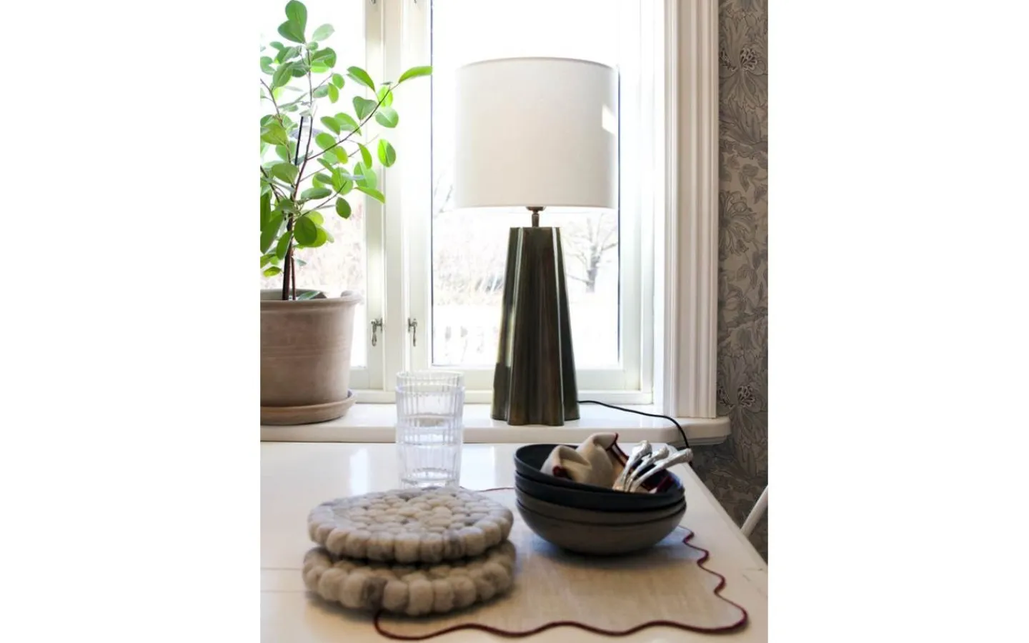 Bordslampor-PR Home Aira Bordslampa 65cm Oljad Mässing