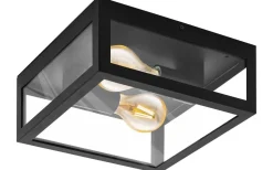 Taklampor Utomhus|Vägglampor Utomhus-Eglo Alamonte Plafond/Vägglampa 2L Svart IP44