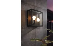 Taklampor Utomhus|Vägglampor Utomhus-Eglo Alamonte Plafond/Vägglampa 2L Svart IP44