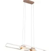 Avlånga Taklampor-Trio Lighting Albany Taklampa LED kaffebrun