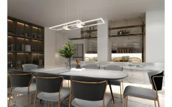Avlånga Taklampor-Trio Lighting Albany Taklampa LED kaffebrun