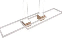 Avlånga Taklampor-Trio Lighting Albany Taklampa LED kaffebrun