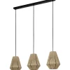 Avlånga Taklampor < Eglo Alderney Taklampa 90cm Svart/Natur