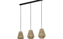 Avlånga Taklampor < Eglo Alderney Taklampa 90cm Svart/Natur