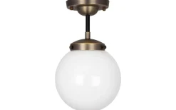 Badrum|Hall & Trappa < Globen Lighting Alley Plafond 20cm Antikmässing/Vit IP44