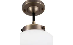 Badrum|Hall & Trappa < Globen Lighting Alley Plafond 20cm Antikmässing/Vit IP44