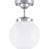 Badrumslampor Tak-Globen Lighting Alley Plafond Krom/Vit IP44