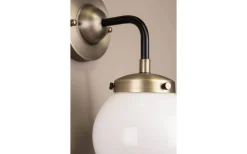 Badrum|Hall & Trappa < Globen Lighting Alley 1 Vägglampa IP44 30cm E27 Antikmässing/Vit