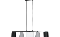 Avlånga Taklampor-Eglo Almeida Taklampa 120cm Svart/Grå/Vit