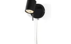Sovrum|Läslampor-Cottex Alpha Väggspotlight GU10 Svart