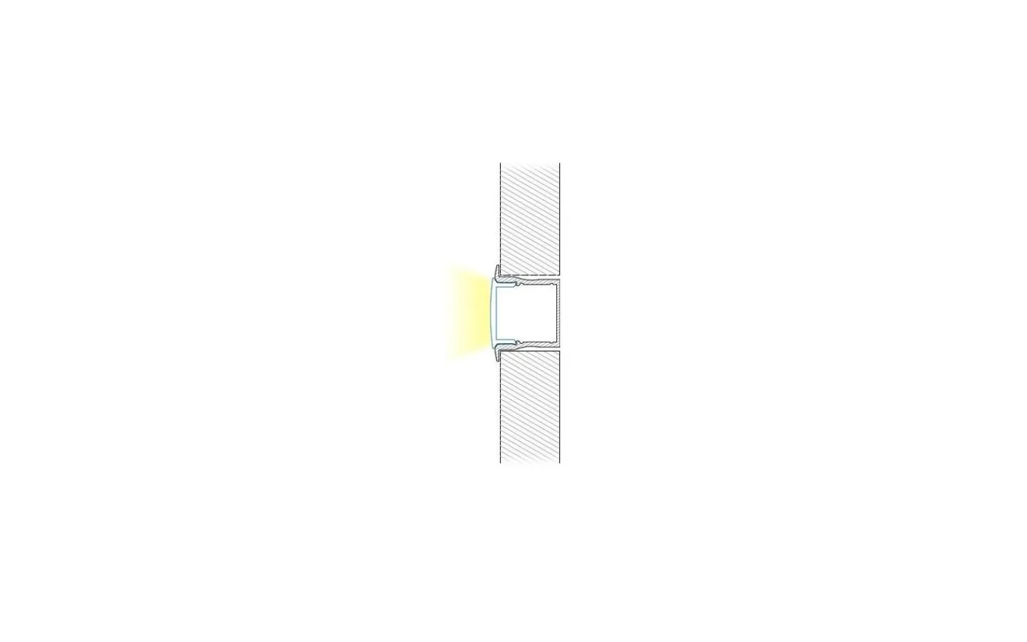 12V Led Slinga-TeraLite LED Aluminiumprofil till 12V LEDlist, för inbyggnad