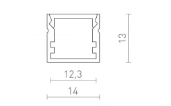 12V Led Slinga < Rendl Aluminiumprofil 1,4x1,4cm Utvändig 1m