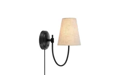 Lampetter-Markslojd Amar Vägglampa Svart/Beige