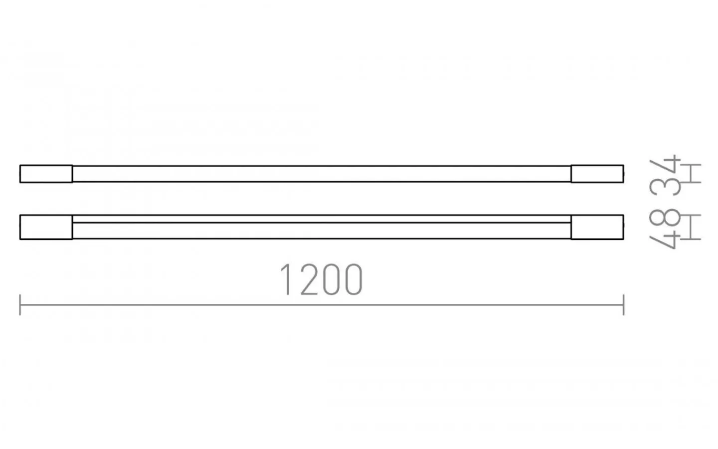 Badrum|Badrumslampor Vägg < Rendl Amenity Vägglampa Krom 120cm LED 14W IP44 3000K