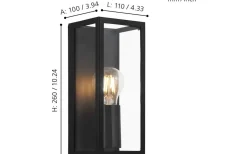 Badrumslampor Vägg < Eglo Amezola 1L Vägglampa Svart IP44