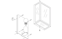 Badrumslampor Vägg < Eglo Amezola 1L Vägglampa Svart IP44