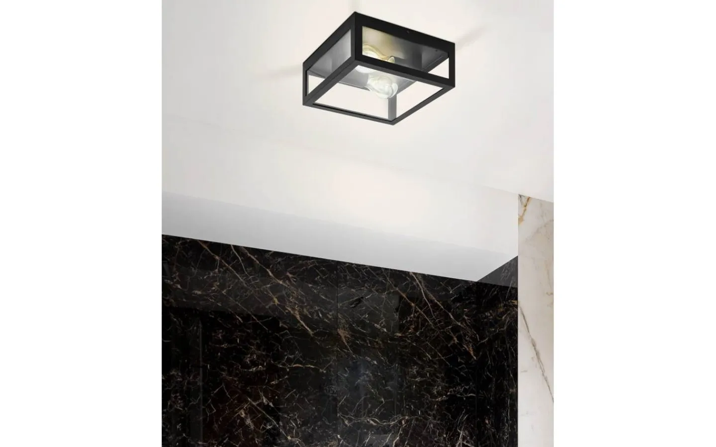 Badrumslampor Tak < Eglo Amezola Plafond 29cm Svart IP44