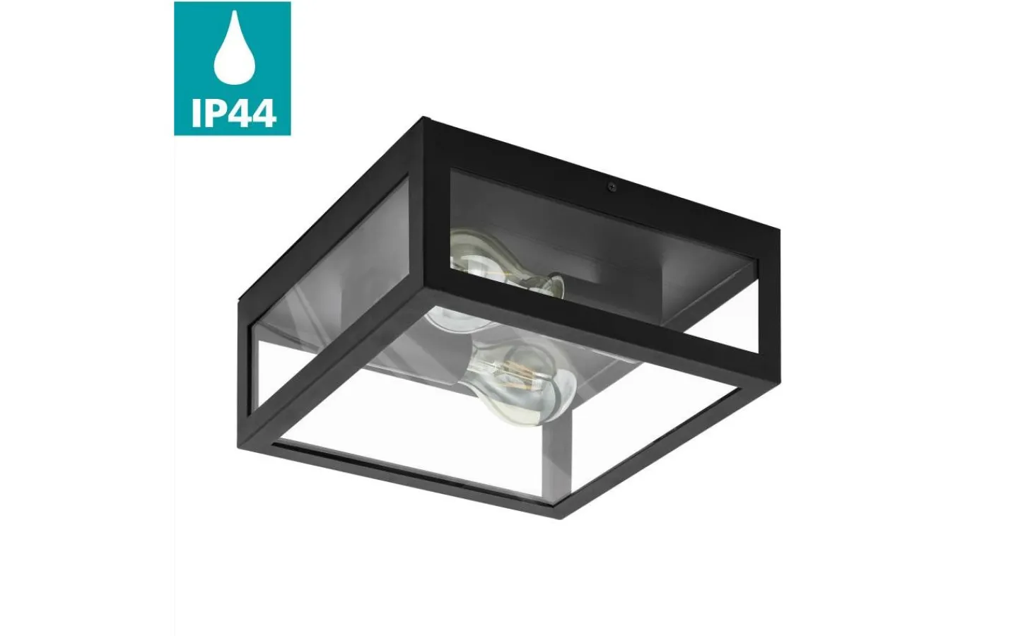 Badrumslampor Tak < Eglo Amezola Plafond 29cm Svart IP44