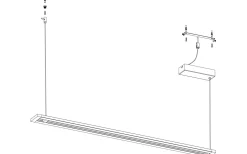 Avlånga Taklampor-Eglo Amontillado Taklampa 116cm LED 3000K 27W Svart