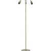 Klassiska Golvlampor|Golvfötter-PR Home Amy Tvåarmad Golvfot 150cm Antikmässing