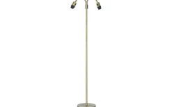 Klassiska Golvlampor|Golvfötter-PR Home Amy Tvåarmad Golvfot 150cm Antikmässing