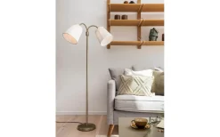 Klassiska Golvlampor|Golvfötter-PR Home Amy Tvåarmad Golvfot 150cm Antikmässing