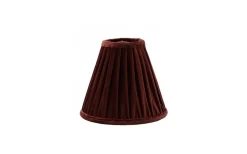 Toppringsskärmar < Hallbergs Anastacia Plisserad Toppringskärm Ø22cm Mörkrost