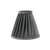 Toppringsskärmar < Hallbergs Anastacia Plisserad Toppringskärm Ø22cm Grå