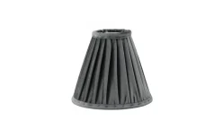 Toppringsskärmar < Hallbergs Anastacia Plisserad Toppringskärm Ø22cm Grå
