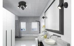 Badrumslampor Vägg-Trio Lighting Angelo H2O Spotlight GU10 mattsvart IP44