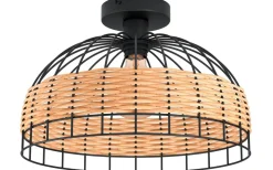 Plafonder < Eglo Anwick Plafond 38cm Svart/Natur