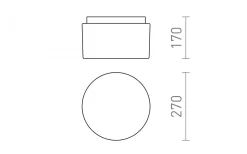 Badrum|Badrumslampor Tak-Rendl Arana Plafond 27cm Opal/Krom IP44