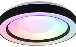 Plafonder-Reality Arco Plafond LED 49cm mattsvart stjärnljus RGBW