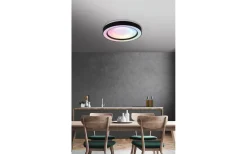 Plafonder-Reality Arco Plafond LED 49cm mattsvart stjärnljus RGBW