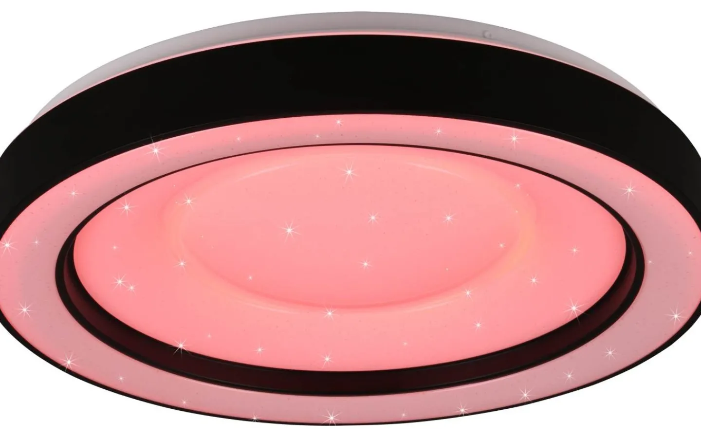 Plafonder-Reality Arco Plafond LED 49cm mattsvart stjärnljus RGBW