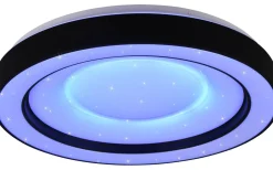 Plafonder-Reality Arco Plafond LED 49cm mattsvart stjärnljus RGBW