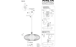 Stora Taklampor Ø50-69 Cm < Aneta Arcos Taklampa 50cm Trä