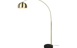 Golvlampor|Golvläslampor-Trio Lighting Argentina Golvlampa E27 matt mässing