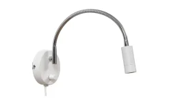 Läslampor < ArmaturHantverk Arholma Vägglampa LED 3W 2700K Vit/Nickel